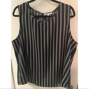 Stripped sleeveless top
